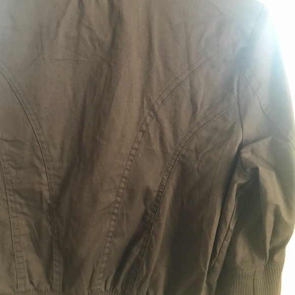 Brown 3/4 Sleeve Zipper Detail Jacket by Wet Seal - Picture 5 of 5